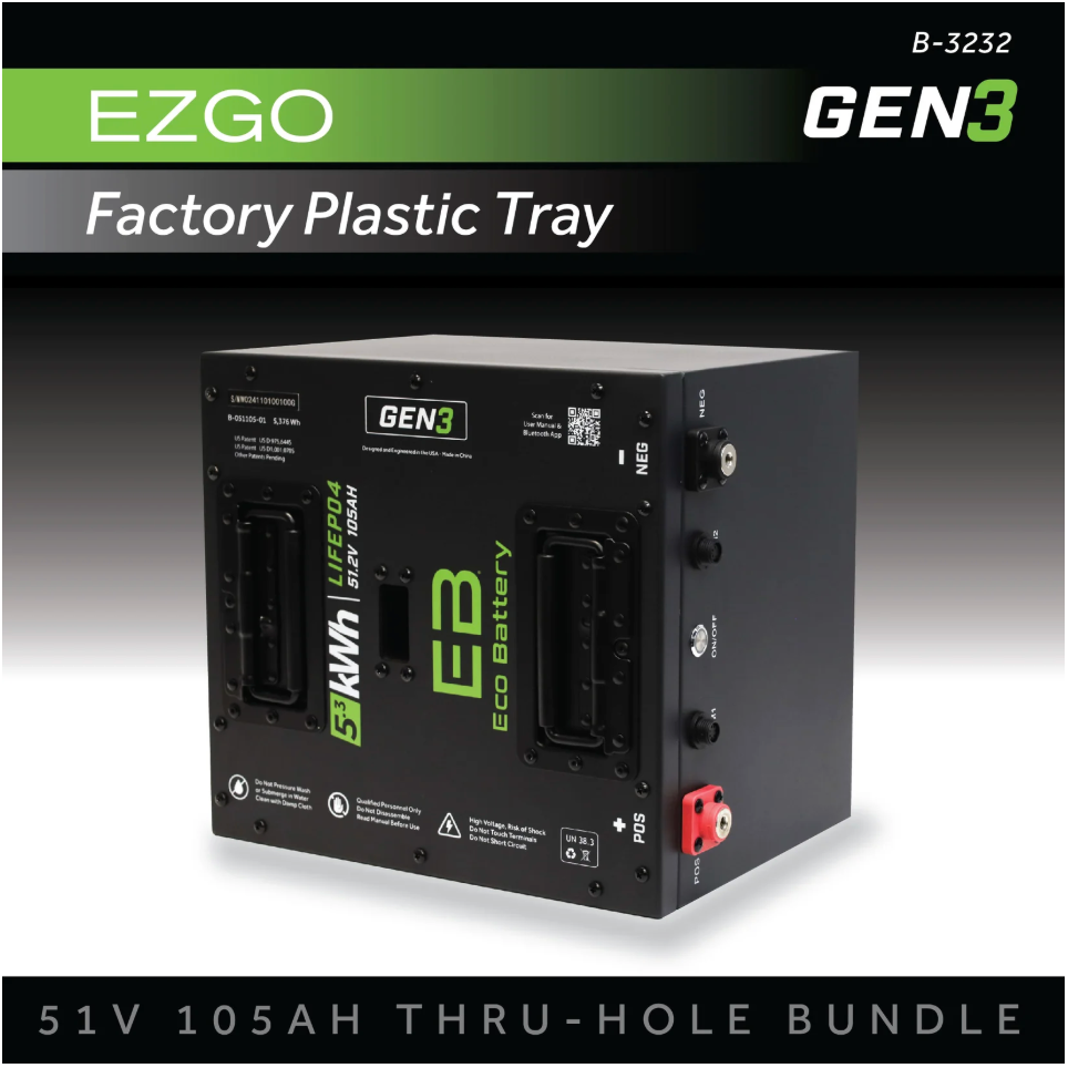 EZGO RXV Thru Hole EcoBattery 48v 105AH