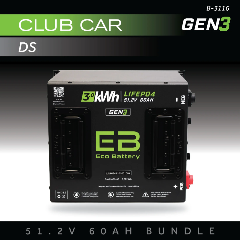 51V 60AH BATTERY BUNDLE / CLUB CAR DS