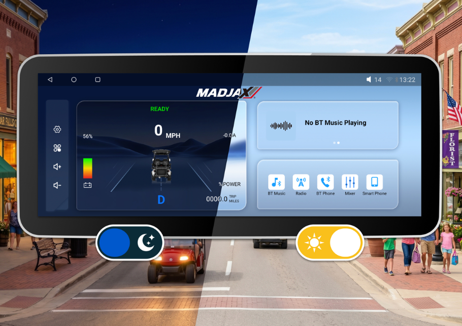 MadJax® Kinect™ Display Screen Kit for A/C motor EZGO RXV with Bolt Battery Setup